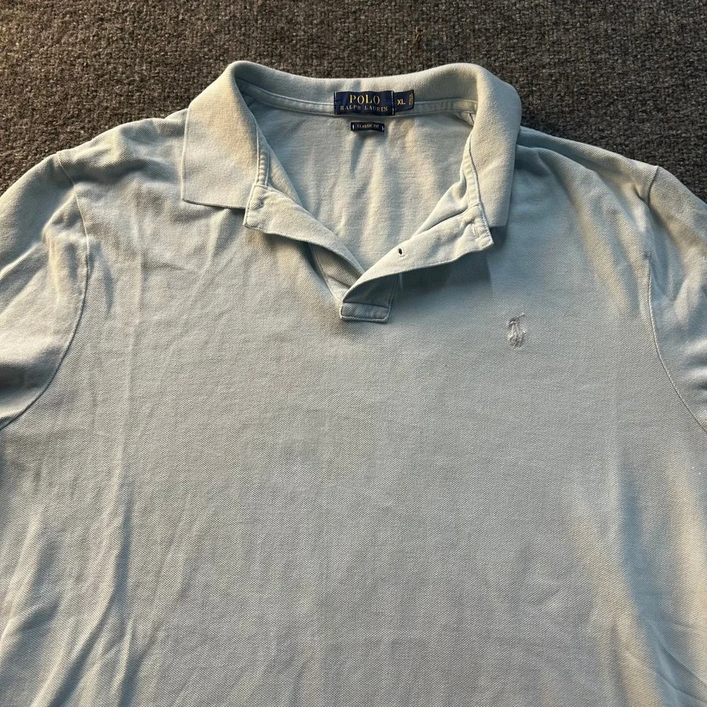 Polo Ralph Lauren Polo Mens Size XL Light Blue Classic Fit Piqué Short Sleeve